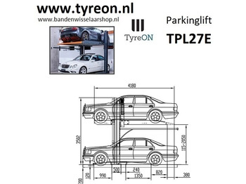 Εξοπλισμός γκαράζ TPL27E-3 car parking lift - electric release of safety locks - no air pressure required - 4 columns - 6 cars: φωτογραφία 4