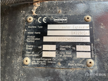 Ερπυστριοφόρος εκσκαφέας DOOSAN DX225LC-7
