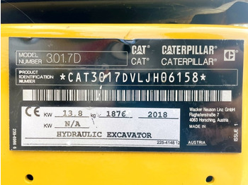 Μίνι εκσκαφέας Caterpillar 301.7D (3846): φωτογραφία 3 Μίνι εκσκαφέας Caterpillar 301.7D (3846): φωτογραφία 3