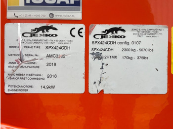 Μικρός αυτοκινούμενος γερανός Jekko SPX 424 CDH: φωτογραφία 3