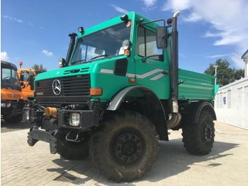 Φορτηγό με ανοιχτή καρότσα UNIMOG Unimog U1600 - Agrar Zapwelle V/H - Kraftheber: φωτογραφία 1