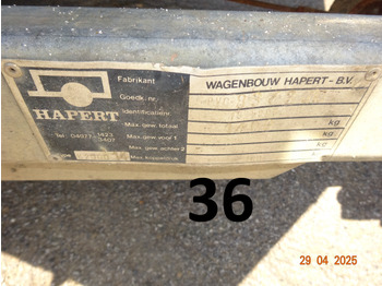Τρέιλερ 1 remorque double essieux de 3m, freinée, de marque HAPERT, dim. Pneus 165/70/R13: φωτογραφία 3