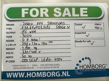 Καινούριο Βιομηχανική γεννήτρια Iveco FPT Stage 5 Stamford 85 kVA Rental Silent generatorset Stage V New: φωτογραφία 2 Καινούριο Βιομηχανική γεννήτρια Iveco FPT Stage 5 Stamford 85 kVA Rental Silent generatorset Stage V New: φωτογραφία 2