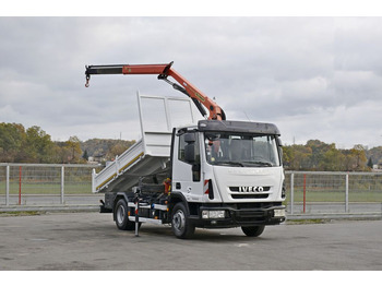 Φορτηγό με γερανό, Φορτηγό ανατρεπόμενο Iveco EUROCARGO 100E19 +PK 7001 H + FUNK * TOPZUSTAND: φωτογραφία 2