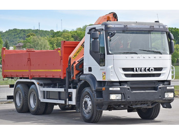 Φορτηγό με γερανό, Φορτηγό ανατρεπόμενο Iveco TRAKKER 360 * Kipper 5,60m* KRAN /FUNK * 6x4: φωτογραφία 3