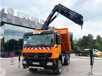 Φορτηγό ανατρεπόμενο Mercedes-Benz Actros 1841 AK 4x4 Hiab 288E-7 Crane Kipper: φωτογραφία 4 Φορτηγό ανατρεπόμενο Mercedes-Benz Actros 1841 AK 4x4 Hiab 288E-7 Crane Kipper: φωτογραφία 4