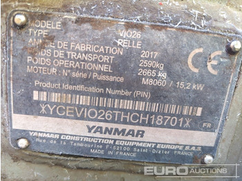 Μίνι εκσκαφέας 2017 Yanmar ViO26: φωτογραφία 2 Μίνι εκσκαφέας 2017 Yanmar ViO26: φωτογραφία 2