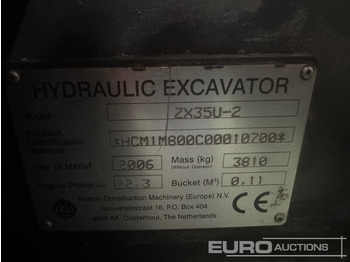 Μίνι εκσκαφέας HITACHI ZX35