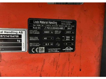 Ανυψωτικό στενών δρόμων Linde R16-01: φωτογραφία 4