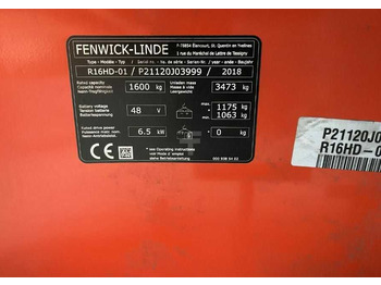 Ανυψωτικό στενών δρόμων Linde R16HD-01: φωτογραφία 4