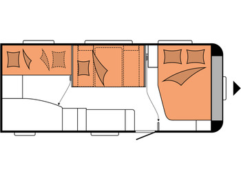 Ρυμουλκούμενο τροχόσπιτο Hobby EXCELLENT EDITION 545 KMF: φωτογραφία 2