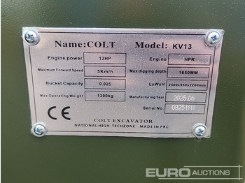 Μίνι εκσκαφέας Unused 2025 Colt KV13: φωτογραφία 2