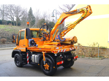 Φορτηγό ανατρεπόμενο MERCEDES-BENZ Unimog U 400/TÜV/Hydrostat/Mähtür +MULAG MHU 800: φωτογραφία 4