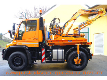 Φορτηγό ανατρεπόμενο MERCEDES-BENZ Unimog U 400/TÜV/Hydrostat/Mähtür +MULAG MHU 800: φωτογραφία 3