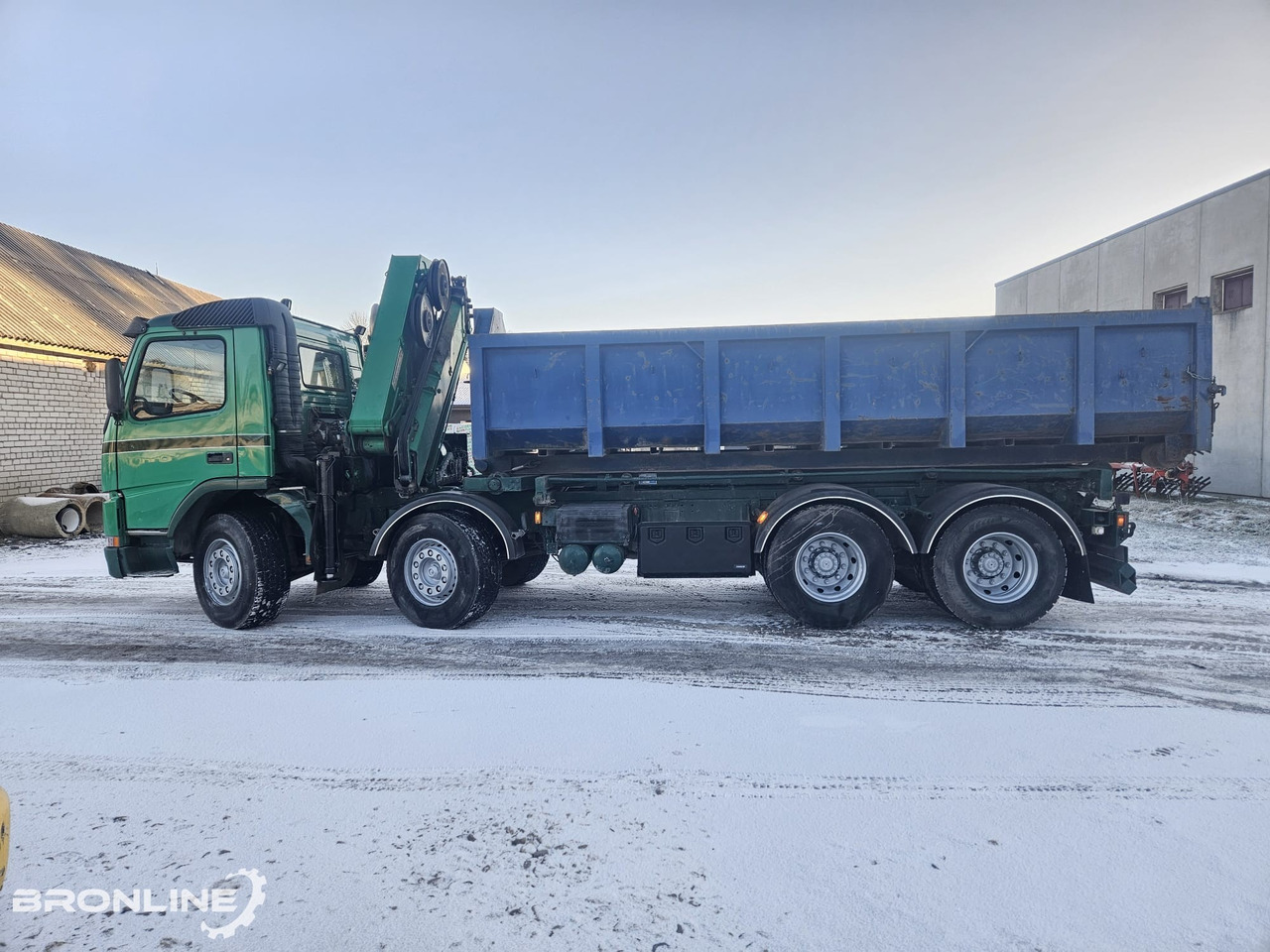 2002 Volvo FM12 8x4 Cable lift + Crane HMF - Φορτηγό με σύστημα καλωδίων, Φορτηγό με γερανό: φωτογραφία 4 2002 Volvo FM12 8x4 Cable lift + Crane HMF - Φορτηγό με σύστημα καλωδίων, Φορτηγό με γερανό: φωτογραφία 4