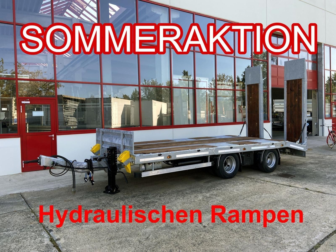 Möslein 21 t Tandemtieflader, hydr. Rampen, NEU - Ρυμούλκα με χαμηλό δάπεδο: φωτογραφία 1 Möslein 21 t Tandemtieflader, hydr. Rampen, NEU - Ρυμούλκα με χαμηλό δάπεδο: φωτογραφία 1