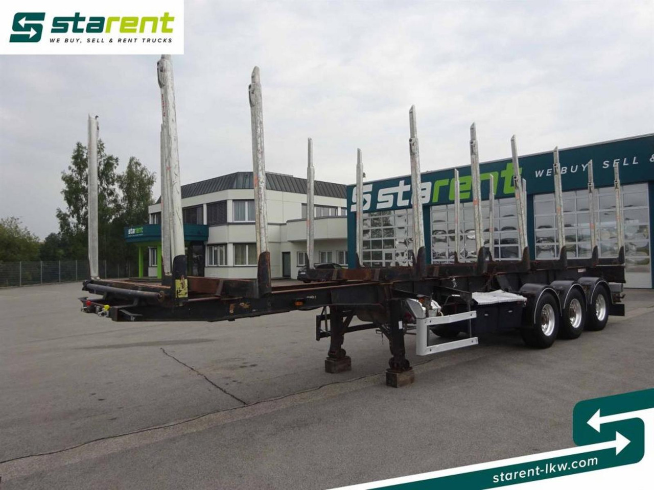 Hangler Holzrungen Auflieger Exte Rungen Lift-A Lenkachse - Ημιρυμουλκούμενο μεταφοράς ξυλείας: φωτογραφία 1 Hangler Holzrungen Auflieger Exte Rungen Lift-A Lenkachse - Ημιρυμουλκούμενο μεταφοράς ξυλείας: φωτογραφία 1