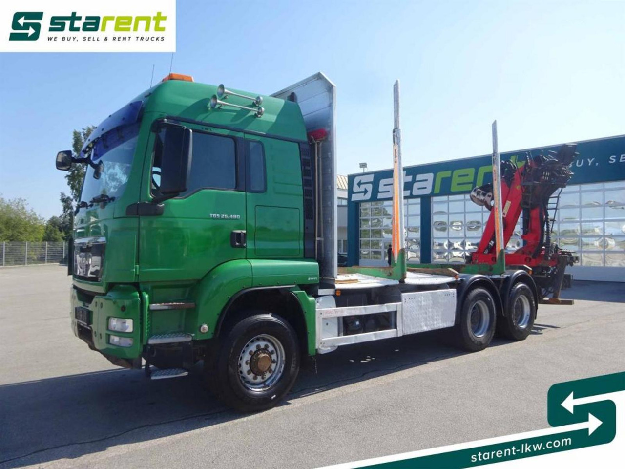 MAN TGS 26.480 6x6 Holzaufbau mit Kran, Palfinger 120Z - Φορτηγό ξυλείας: φωτογραφία 1 MAN TGS 26.480 6x6 Holzaufbau mit Kran, Palfinger 120Z - Φορτηγό ξυλείας: φωτογραφία 1