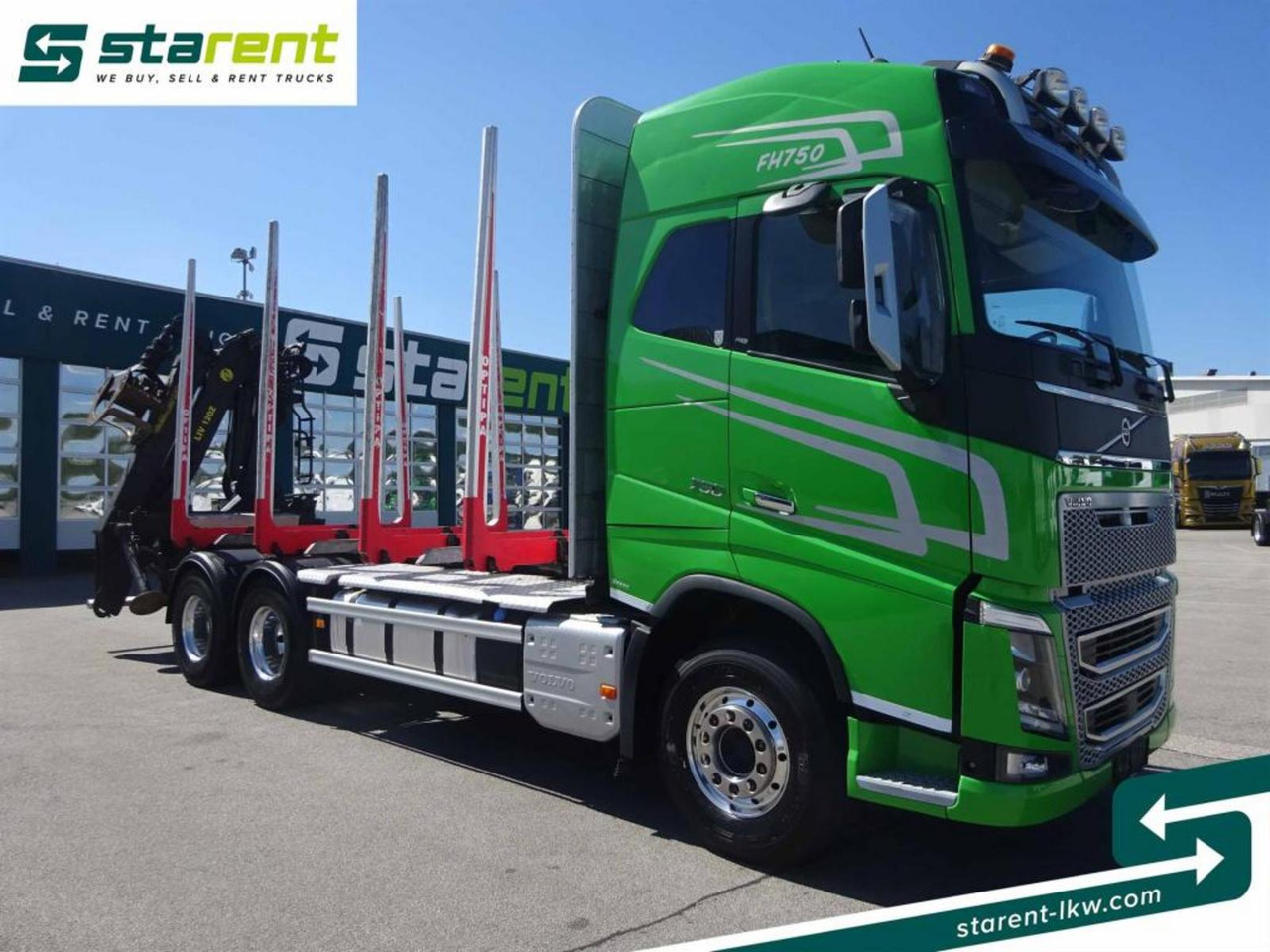 Volvo FH16 750 6x4 Holzaufbau mit Kran (Tajfun LIV120Z) - Φορτηγό ξυλείας: φωτογραφία 3 Volvo FH16 750 6x4 Holzaufbau mit Kran (Tajfun LIV120Z) - Φορτηγό ξυλείας: φωτογραφία 3