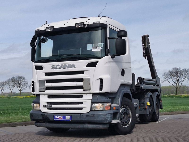 Scania R420 6X2 MANUAL RETARDER - Φορτηγό καδοφόρος φορτωτής: φωτογραφία 1 Scania R420 6X2 MANUAL RETARDER - Φορτηγό καδοφόρος φορτωτής: φωτογραφία 1