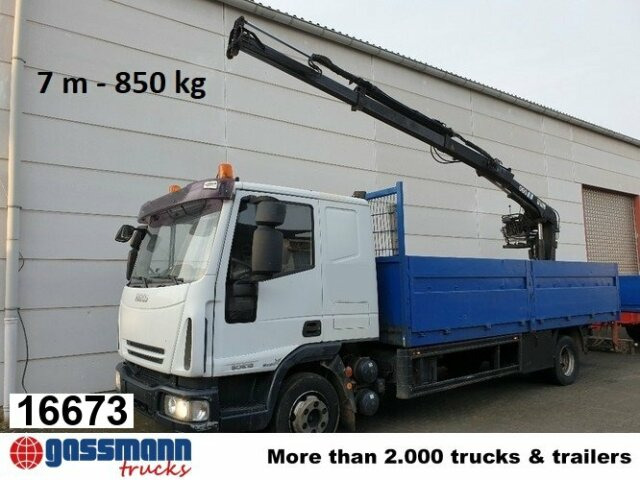 Iveco Euro Cargo ML 80 E 18, Hiab Kran 060-2 - Φορτηγό με ανοιχτή καρότσα, Φορτηγό με γερανό: φωτογραφία 1 Iveco Euro Cargo ML 80 E 18, Hiab Kran 060-2 - Φορτηγό με ανοιχτή καρότσα, Φορτηγό με γερανό: φωτογραφία 1