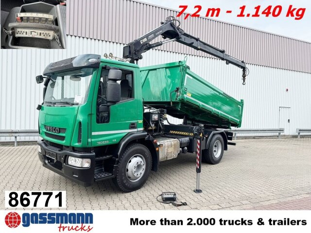 Iveco EuroCargo ML160E28 4x2 mit Kran Hiab XS 088 ES-2 - Φορτηγό ανατρεπόμενο, Φορτηγό με γερανό: φωτογραφία 1 Iveco EuroCargo ML160E28 4x2 mit Kran Hiab XS 088 ES-2 - Φορτηγό ανατρεπόμενο, Φορτηγό με γερανό: φωτογραφία 1