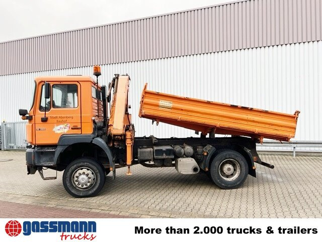 MAN 19.293 4x4 BL mit Kran Meiller MK77RS2 - Φορτηγό ανατρεπόμενο, Φορτηγό με γερανό: φωτογραφία 2 MAN 19.293 4x4 BL mit Kran Meiller MK77RS2 - Φορτηγό ανατρεπόμενο, Φορτηγό με γερανό: φωτογραφία 2