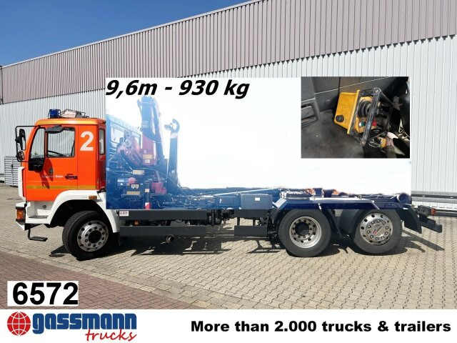 MAN 25/18.284 6x2-4 LL,Kran HMF 1113 K3, Funk, - Φορτηγό φόρτωσης γάντζου, Φορτηγό με γερανό: φωτογραφία 1 MAN 25/18.284 6x2-4 LL,Kran HMF 1113 K3, Funk, - Φορτηγό φόρτωσης γάντζου, Φορτηγό με γερανό: φωτογραφία 1