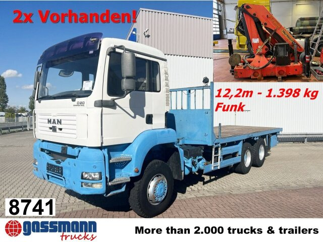 MAN TGA 26.310 6X6 BB mit Kran HMF 1253-K4, Funk - Φορτηγό με ανοιχτή καρότσα, Φορτηγό με γερανό: φωτογραφία 1 MAN TGA 26.310 6X6 BB mit Kran HMF 1253-K4, Funk - Φορτηγό με ανοιχτή καρότσα, Φορτηγό με γερανό: φωτογραφία 1