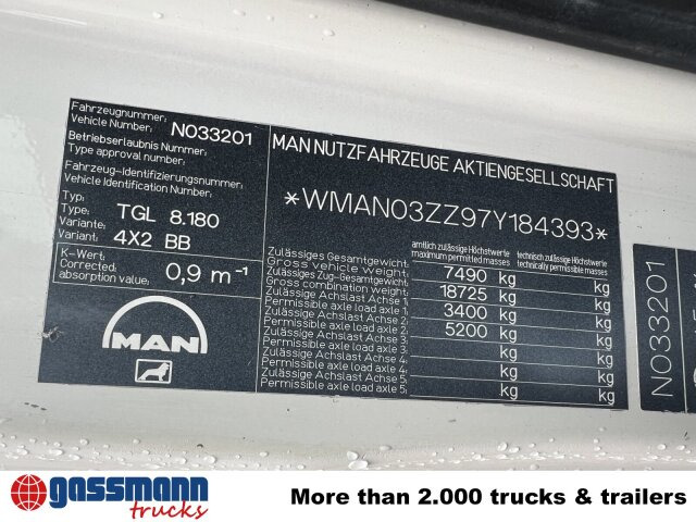 MAN TGL 8.180 4X2 BB, Meiller Kipper - Φορτηγό ανατρεπόμενο: φωτογραφία 5 MAN TGL 8.180 4X2 BB, Meiller Kipper - Φορτηγό ανατρεπόμενο: φωτογραφία 5