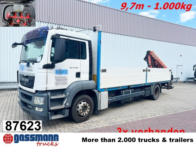 MAN TGS 18.400 4X2 BL, Kran PK 12002-EH B Funk, 2x - Φορτηγό με ανοιχτή καρότσα, Φορτηγό με γερανό: φωτογραφία 1 MAN TGS 18.400 4X2 BL, Kran PK 12002-EH B Funk, 2x - Φορτηγό με ανοιχτή καρότσα, Φορτηγό με γερανό: φωτογραφία 1