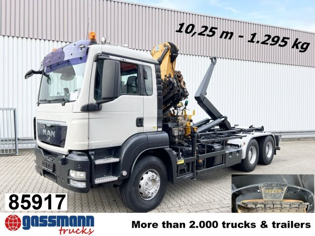 MAN TGS 33.440 6X4 BL mit Kran Effer 165-3S, Funk - Φορτηγό φόρτωσης γάντζου, Φορτηγό με γερανό: φωτογραφία 1 MAN TGS 33.440 6X4 BL mit Kran Effer 165-3S, Funk - Φορτηγό φόρτωσης γάντζου, Φορτηγό με γερανό: φωτογραφία 1