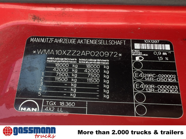 MAN TGX 18.360 4X2 LL, Fahrschule - Φορτηγό κόφα: φωτογραφία 4 MAN TGX 18.360 4X2 LL, Fahrschule - Φορτηγό κόφα: φωτογραφία 4