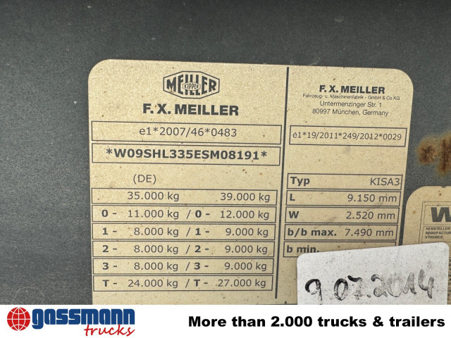 Meiller MHPS 12/27, Stahlmulde ca. 26m³, Liftachse - Επικαθήμενο ανατρεπόμενο: φωτογραφία 2 Meiller MHPS 12/27, Stahlmulde ca. 26m³, Liftachse - Επικαθήμενο ανατρεπόμενο: φωτογραφία 2