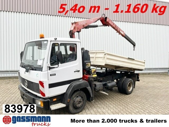 Mercedes-Benz 811 K 4x2 mit Kran Fassi F65A.21 (BJ.2009) - Φορτηγό ανατρεπόμενο, Φορτηγό με γερανό: φωτογραφία 1 Mercedes-Benz 811 K 4x2 mit Kran Fassi F65A.21 (BJ.2009) - Φορτηγό ανατρεπόμενο, Φορτηγό με γερανό: φωτογραφία 1
