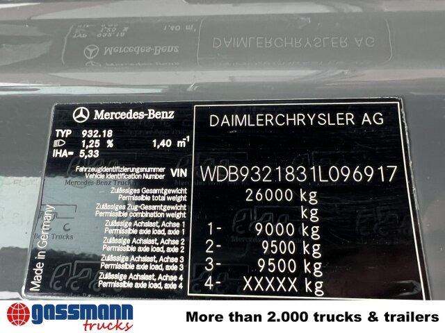 Mercedes-Benz Actros 3346 AK 6x6 - Φορτηγό σασί: φωτογραφία 3 Mercedes-Benz Actros 3346 AK 6x6 - Φορτηγό σασί: φωτογραφία 3