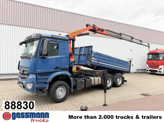 Mercedes-Benz Arocs 2640 LK 6x4, Alu-Bordwände, Kran - Φορτηγό ανατρεπόμενο, Φορτηγό με γερανό: φωτογραφία 1 Mercedes-Benz Arocs 2640 LK 6x4, Alu-Bordwände, Kran - Φορτηγό ανατρεπόμενο, Φορτηγό με γερανό: φωτογραφία 1