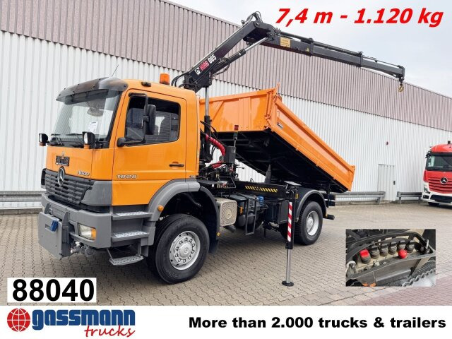 Mercedes-Benz Atego 1828 AK 4x4, Winterdienstausstattung, Kran - Φορτηγό ανατρεπόμενο, Φορτηγό με γερανό: φωτογραφία 1 Mercedes-Benz Atego 1828 AK 4x4, Winterdienstausstattung, Kran - Φορτηγό ανατρεπόμενο, Φορτηγό με γερανό: φωτογραφία 1