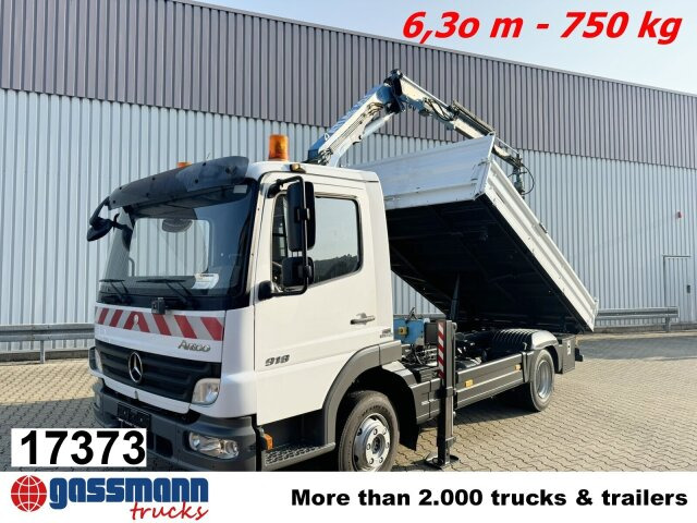 Mercedes-Benz Atego 818 K 4x2 mit Kran Atlas AK 50.1-A2 - Φορτηγό ανατρεπόμενο, Φορτηγό με γερανό: φωτογραφία 1 Mercedes-Benz Atego 818 K 4x2 mit Kran Atlas AK 50.1-A2 - Φορτηγό ανατρεπόμενο, Φορτηγό με γερανό: φωτογραφία 1