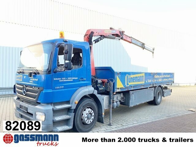 Mercedes-Benz Axor 1828 L 4x2 mit Kran Palfinger PK 9501, Funk - Φορτηγό με ανοιχτή καρότσα, Φορτηγό με γερανό: φωτογραφία 1 Mercedes-Benz Axor 1828 L 4x2 mit Kran Palfinger PK 9501, Funk - Φορτηγό με ανοιχτή καρότσα, Φορτηγό με γερανό: φωτογραφία 1