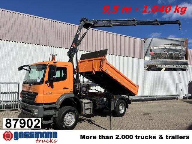Mercedes-Benz Axor 1829 AK 4x4 mit Kran Hiab XS 111BS-3 HiDuo, - Φορτηγό ανατρεπόμενο, Φορτηγό με γερανό: φωτογραφία 1 Mercedes-Benz Axor 1829 AK 4x4 mit Kran Hiab XS 111BS-3 HiDuo, - Φορτηγό ανατρεπόμενο, Φορτηγό με γερανό: φωτογραφία 1