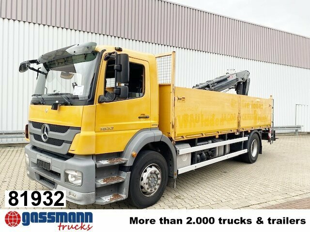 Mercedes-Benz Axor 1833 L 4x2 mit Heckkran Hiab XS 133 K-2 - Φορτηγό με ανοιχτή καρότσα, Φορτηγό με γερανό: φωτογραφία 1 Mercedes-Benz Axor 1833 L 4x2 mit Heckkran Hiab XS 133 K-2 - Φορτηγό με ανοιχτή καρότσα, Φορτηγό με γερανό: φωτογραφία 1