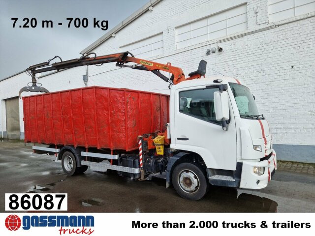 Renault D 180.75 4x2 mit Kran Palfinger PK6001 - Φορτηγό με ανοιχτή καρότσα, Φορτηγό με γερανό: φωτογραφία 1 Renault D 180.75 4x2 mit Kran Palfinger PK6001 - Φορτηγό με ανοιχτή καρότσα, Φορτηγό με γερανό: φωτογραφία 1