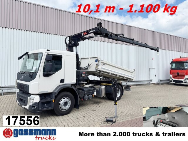 Volvo FE 320 4x2 mit Kran Hiab X-Hiduo 138 ES-3, Funk - Φορτηγό ανατρεπόμενο, Φορτηγό με γερανό: φωτογραφία 1 Volvo FE 320 4x2 mit Kran Hiab X-Hiduo 138 ES-3, Funk - Φορτηγό ανατρεπόμενο, Φορτηγό με γερανό: φωτογραφία 1