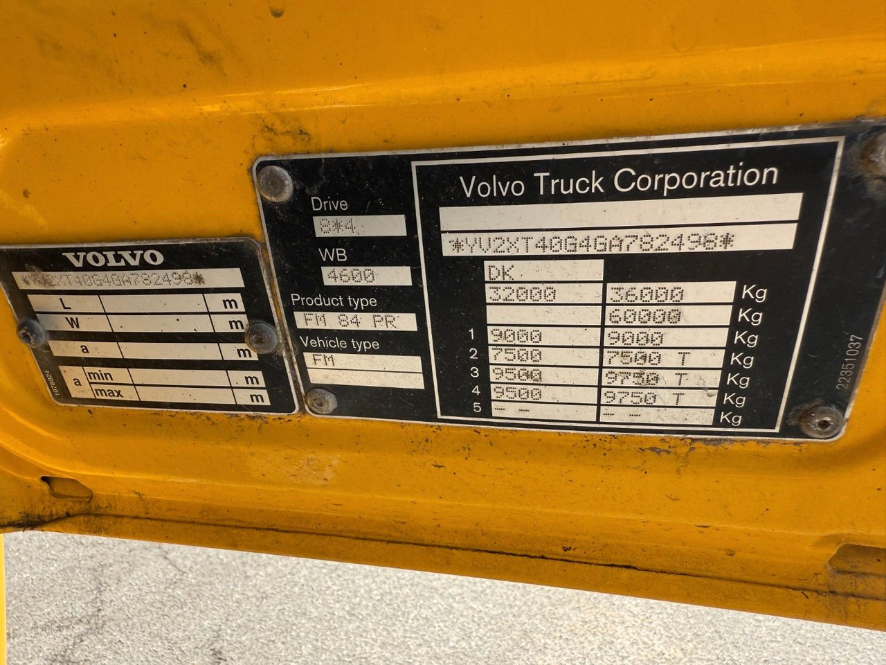 Φορτηγό ανατρεπόμενο Volvo FMX500 8x4/4 Steel tipper Volvo FMX500 8x4/4 Steel tipper: φωτογραφία 9