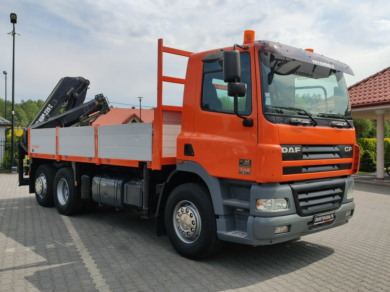 DAF CF 85.380 6x2 Oś Skrętna Skrzynia HDS HIAB 220C + Pilot - Φορτηγό με ανοιχτή καρότσα, Φορτηγό με γερανό: φωτογραφία 4 DAF CF 85.380 6x2 Oś Skrętna Skrzynia HDS HIAB 220C + Pilot - Φορτηγό με ανοιχτή καρότσα, Φορτηγό με γερανό: φωτογραφία 4