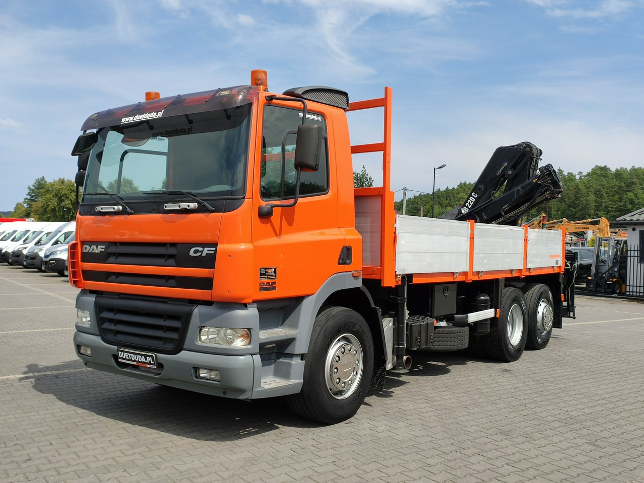 DAF CF 85.380 6x2 Oś Skrętna Skrzynia HDS HIAB 220C + Pilot - Φορτηγό με ανοιχτή καρότσα, Φορτηγό με γερανό: φωτογραφία 1 DAF CF 85.380 6x2 Oś Skrętna Skrzynia HDS HIAB 220C + Pilot - Φορτηγό με ανοιχτή καρότσα, Φορτηγό με γερανό: φωτογραφία 1
