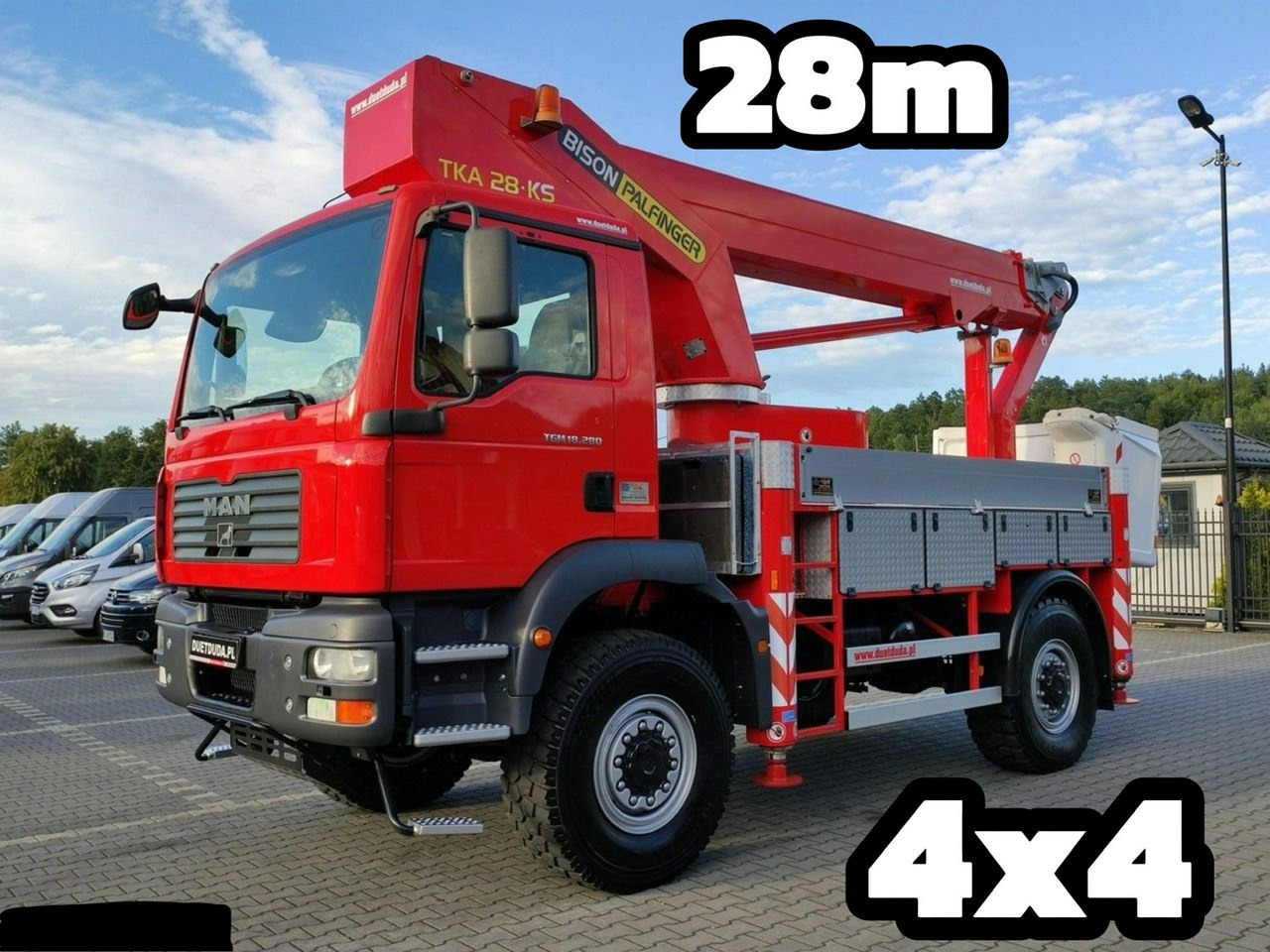 MAN TGM 18.280 4x4 Zwyżka Bison Palfinger TKA 28 Podnośnik Koszowy - Φορτηγό με εναέρια πλατφόρμα: φωτογραφία 1 MAN TGM 18.280 4x4 Zwyżka Bison Palfinger TKA 28 Podnośnik Koszowy - Φορτηγό με εναέρια πλατφόρμα: φωτογραφία 1