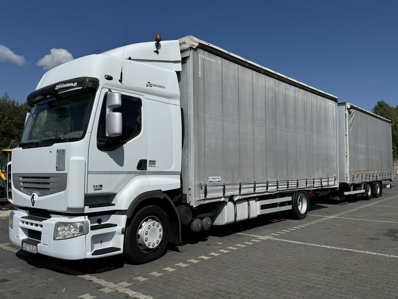 Renault Premium 380 DXi Euro 5 Firana 19 Palet Dach Zsuwany 18ton DMC - Φορτηγό μουσαμάς: φωτογραφία 1 Renault Premium 380 DXi Euro 5 Firana 19 Palet Dach Zsuwany 18ton DMC - Φορτηγό μουσαμάς: φωτογραφία 1