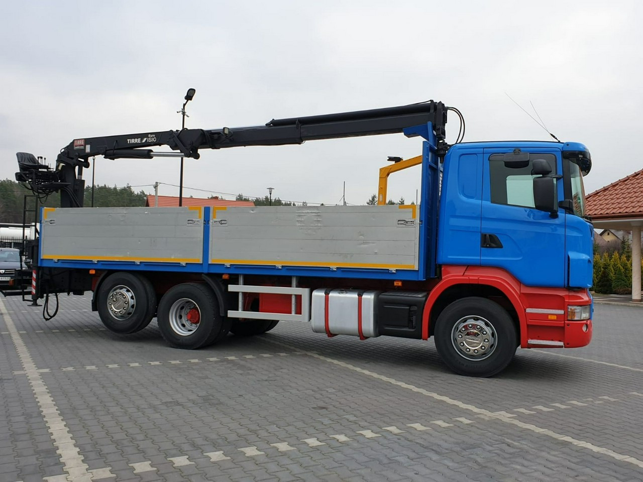 Scania R 400 LB 6x2 HDS Budowlanka Widły Oś Skrętna Super Stan - Φορτηγό με ανοιχτή καρότσα, Φορτηγό με γερανό: φωτογραφία 5 Scania R 400 LB 6x2 HDS Budowlanka Widły Oś Skrętna Super Stan - Φορτηγό με ανοιχτή καρότσα, Φορτηγό με γερανό: φωτογραφία 5